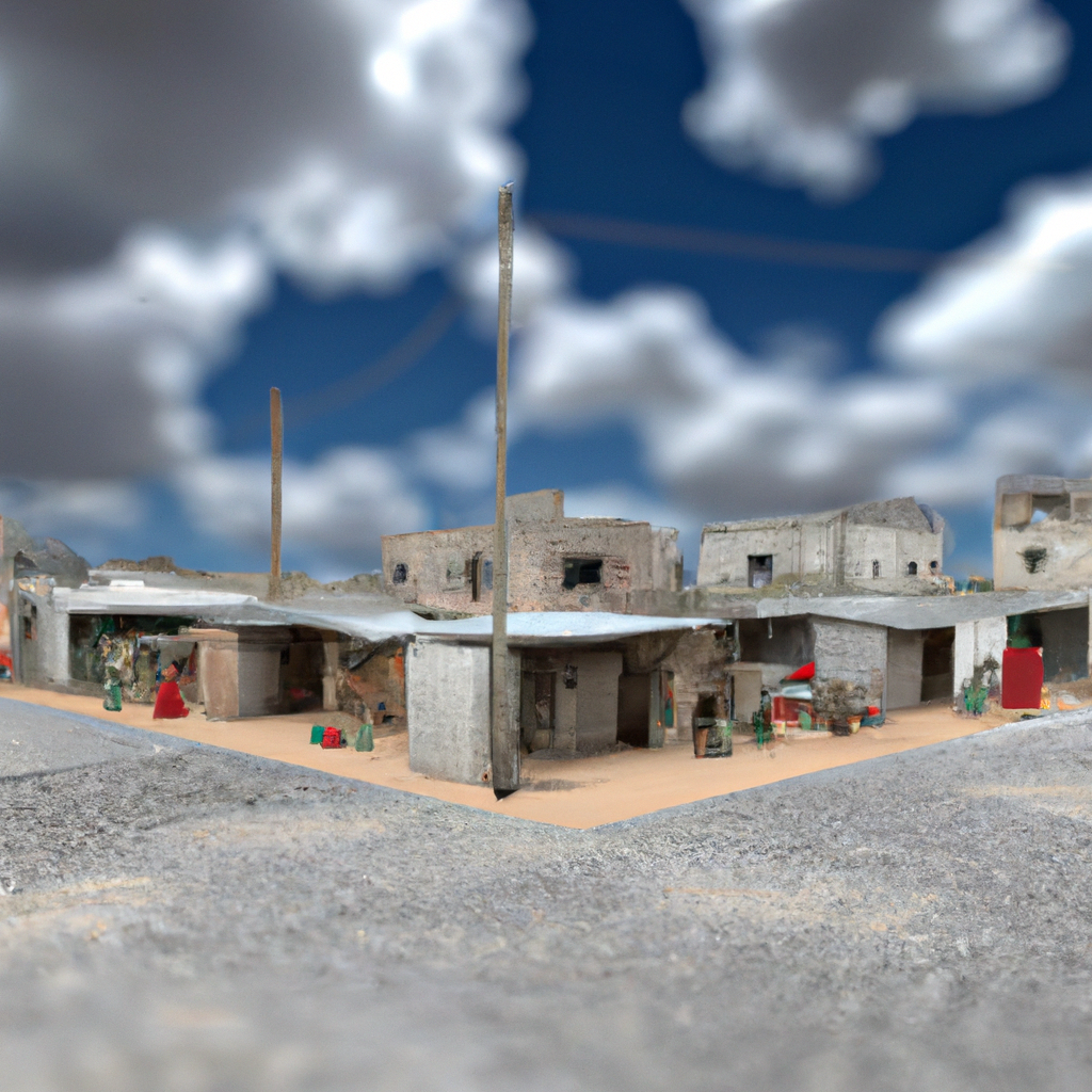 Generate an image "שוק הנדל”ן בדימונה היום: מצב השוק" with the following settings: Style: Realism, Resolution: 1024x1024.