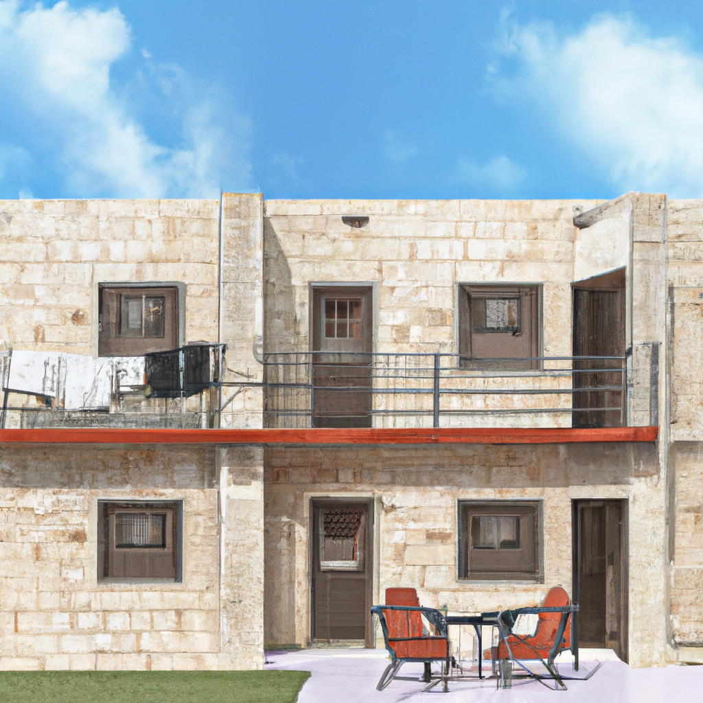 Generate an image "דירות 2 חדרים בדימונה: שווה את ההשקעה?" with the following settings: Style: Realism, Resolution: 1024x1024.