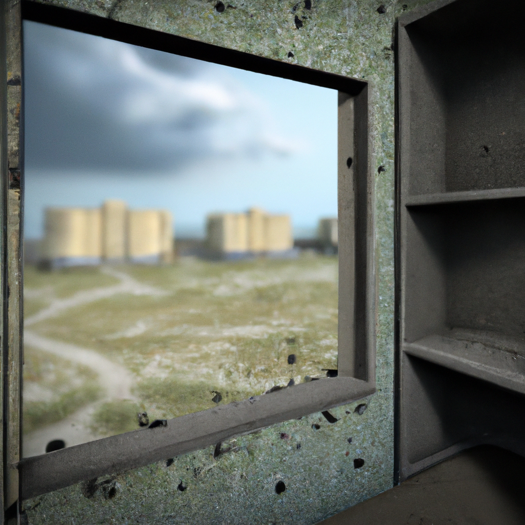 Generate an image "דירות הרוסות במלחמה – דימונה" with the following settings: Style: Realism, Resolution: 1024x1024.