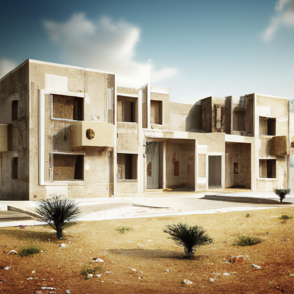 Generate an image "נדל”ן דימונה לאחר המלחמה עם איראן" with the following settings: Style: Realism, Resolution: 1024x1024.